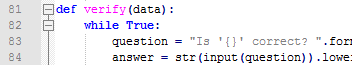 Example of Python Code